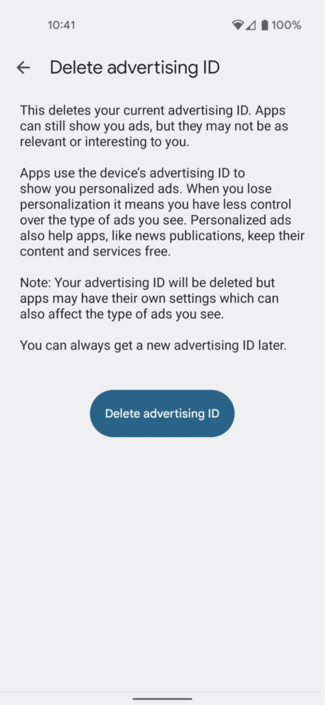 delete advertising id 2